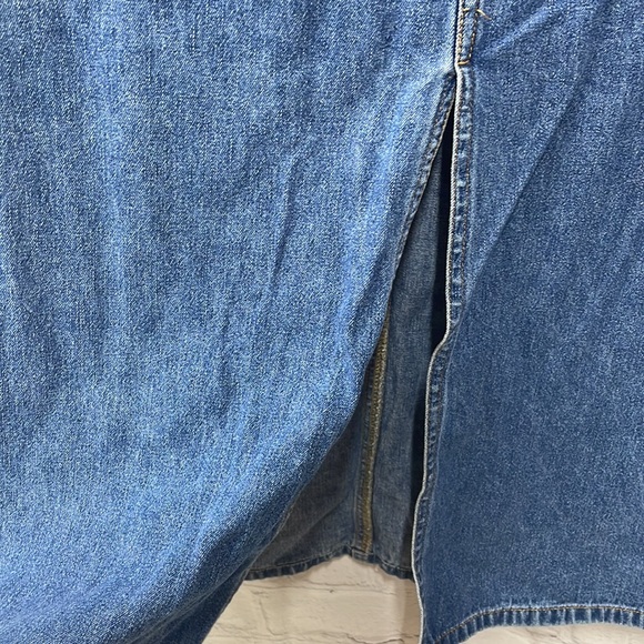 Casual Corner Annex 90’s Denim Cotton Maxi Skirt back split size 12 - Picture 6 of 8